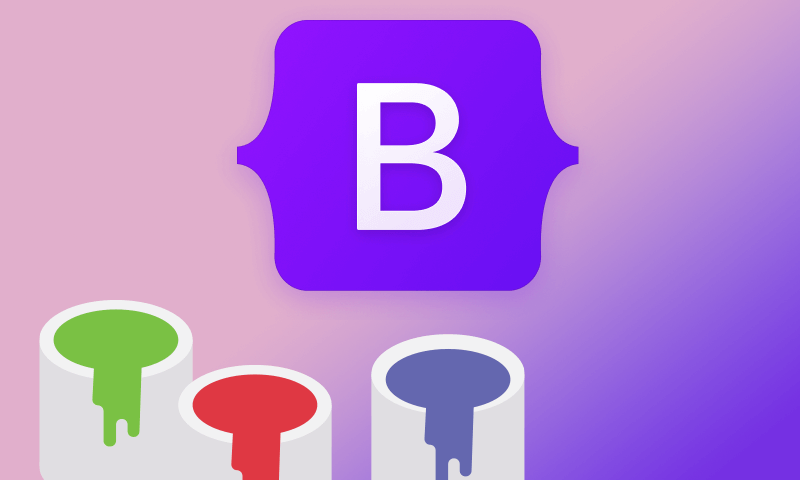 image of bootstrap logo with paint buckets