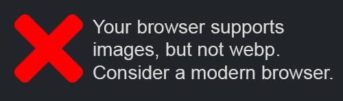 Not only does your browser not support webp images, your browser does not support loading any images at all. This is a problem.
