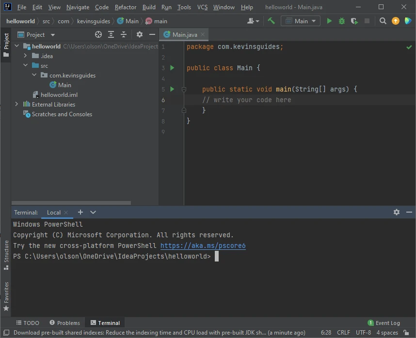 IntelliJ IDEA Screenshot screenshot of the intellij IDEA ide