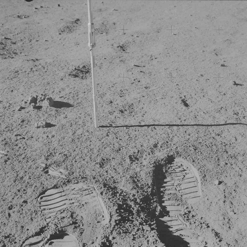 Apollo 14 Footprints in Regolith