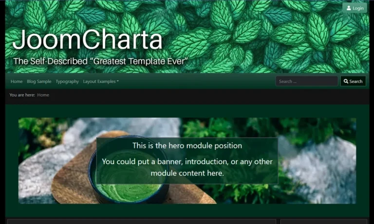 JoomCharta Free Joomla Template