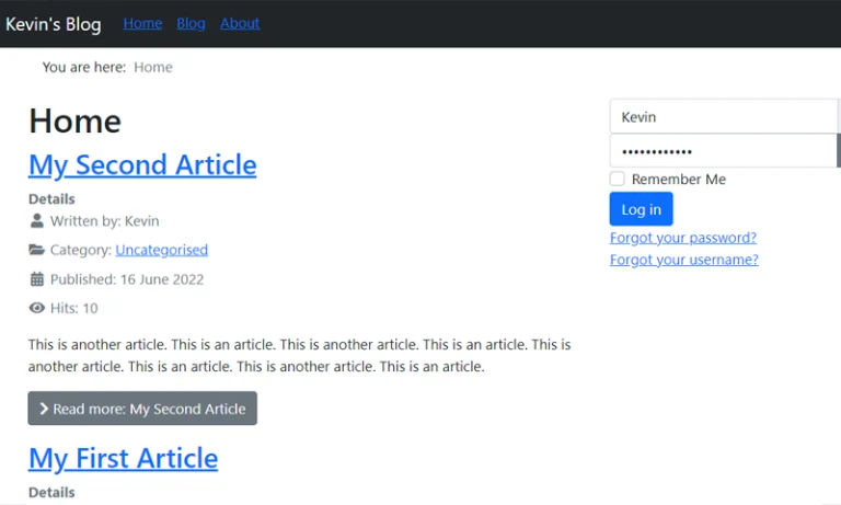Joomla 4/5 Blank Template – JoomStarter