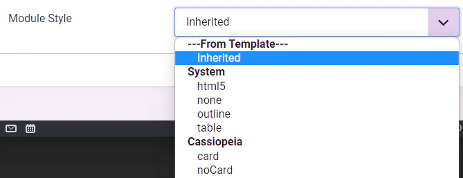 Selecting a module style