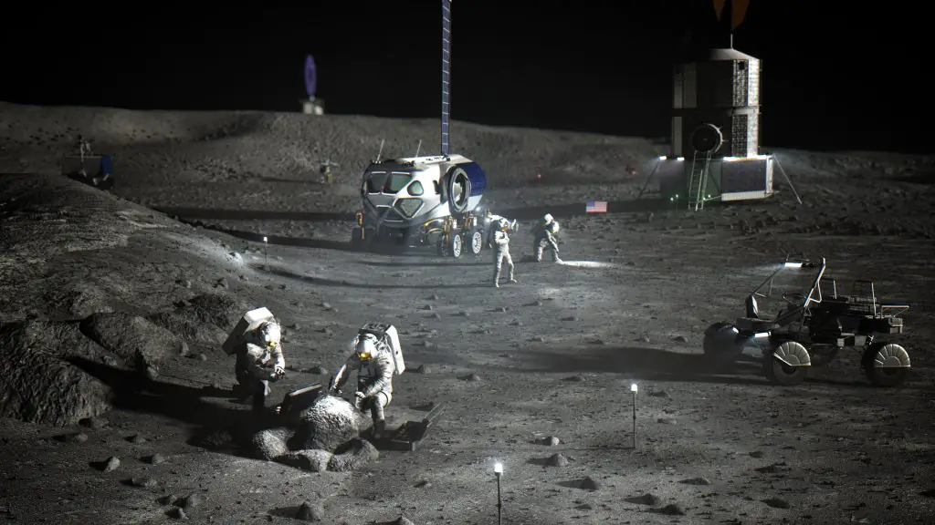Illustration of Astronauts on South Pole (NASA)